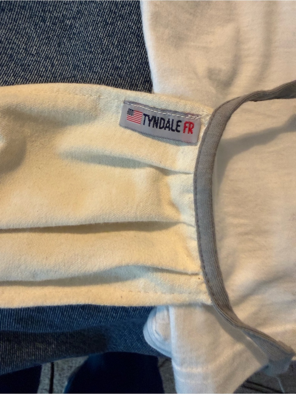 Tyndale FR Cream Flame-Resistant Mask with Gray Trim